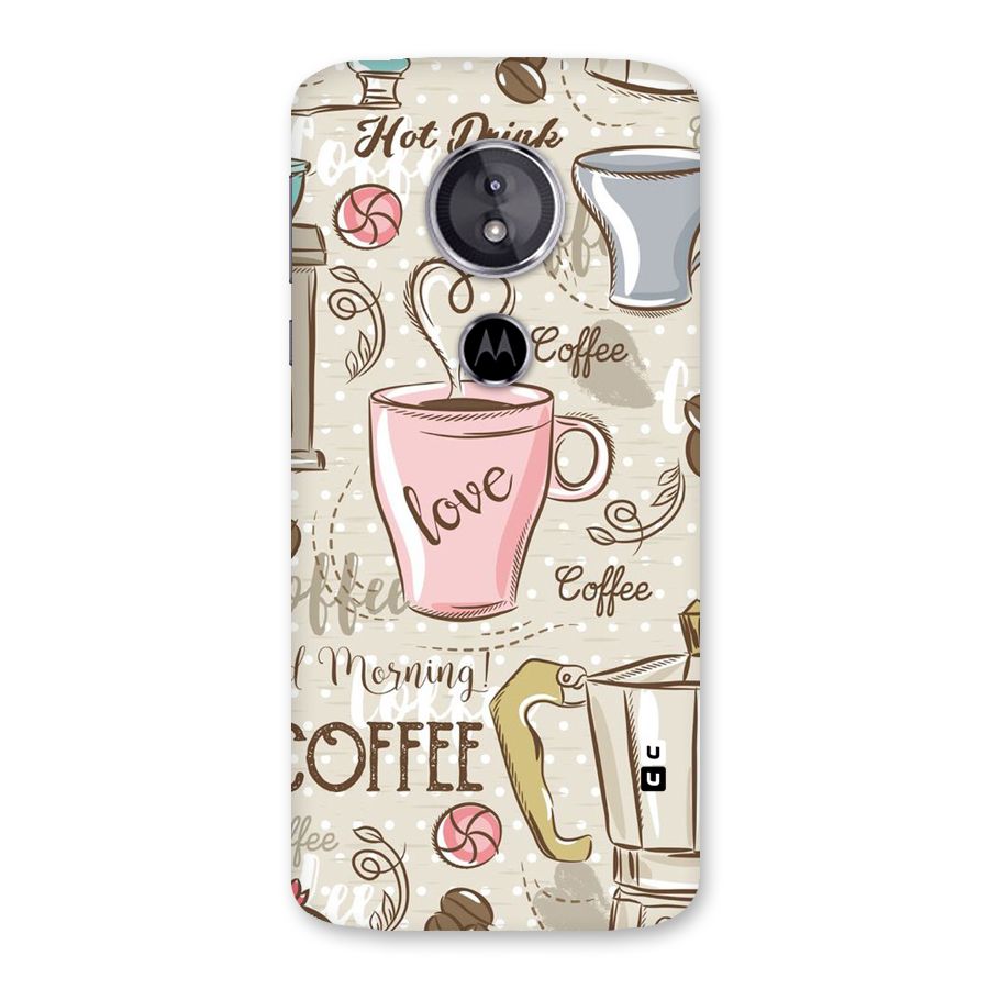 Love Coffee Design Back Case for Moto E5