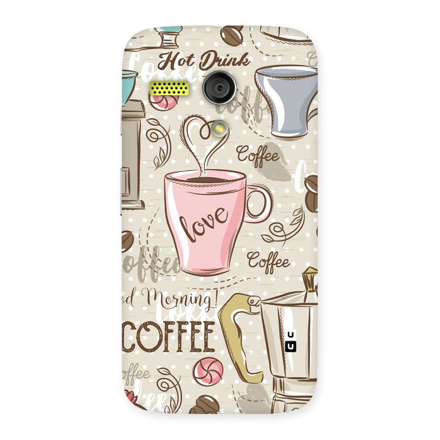 Love Coffee Design Back Case for Moto G