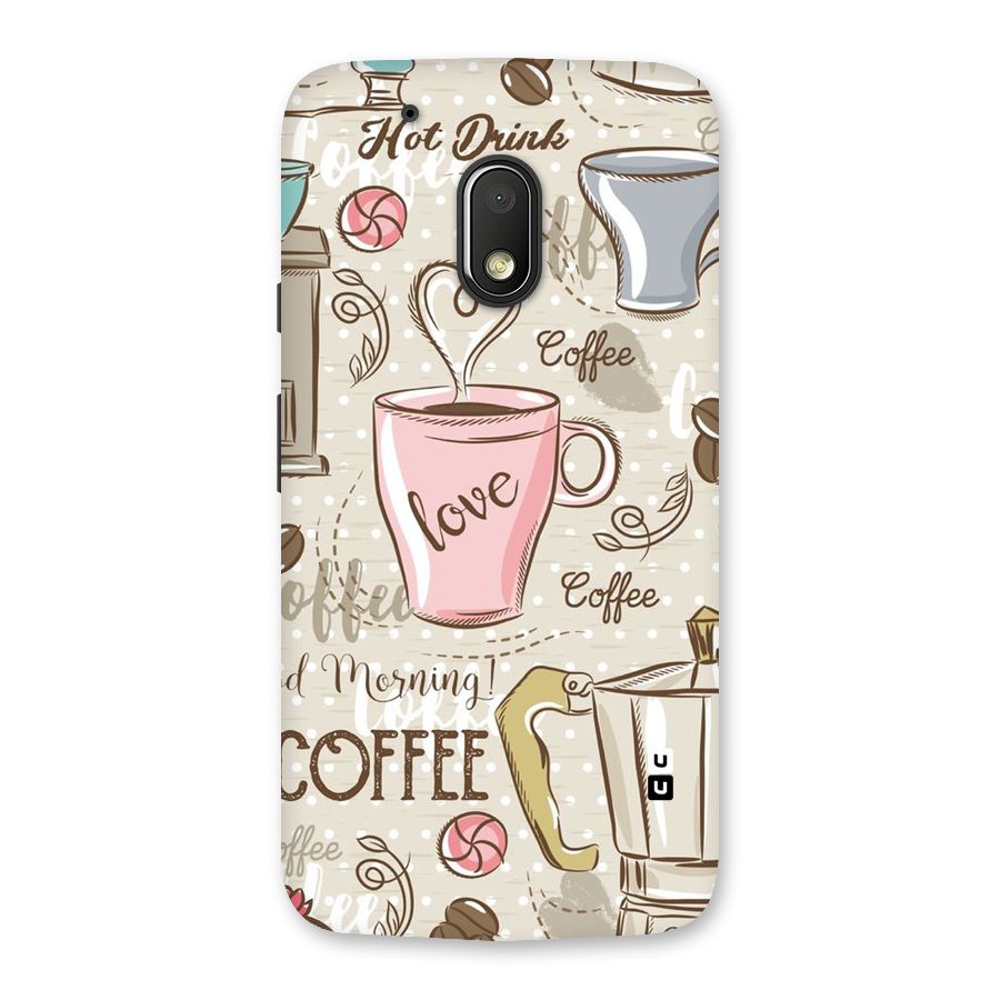 Love Coffee Design Back Case for Moto G4 Play