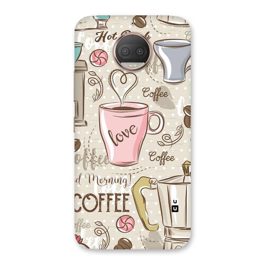 Love Coffee Design Back Case for Moto G5s Plus