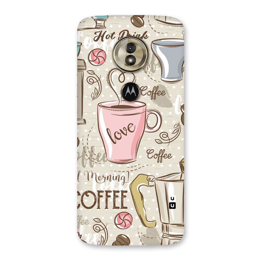 Love Coffee Design Back Case for Moto G6 Play