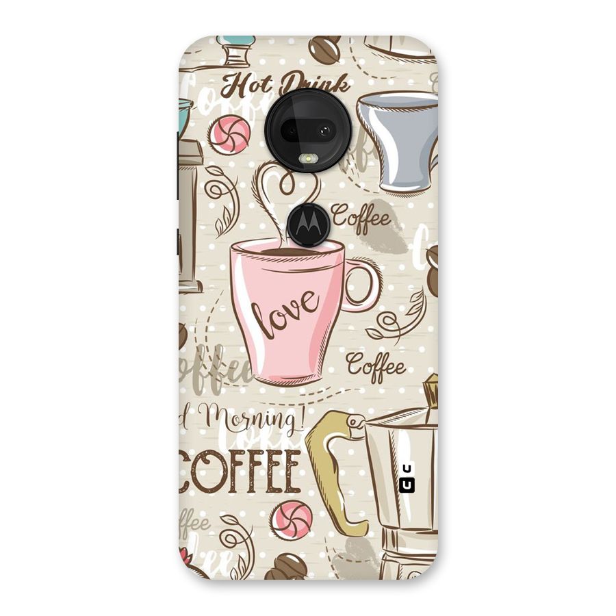 Love Coffee Design Back Case for Moto G7