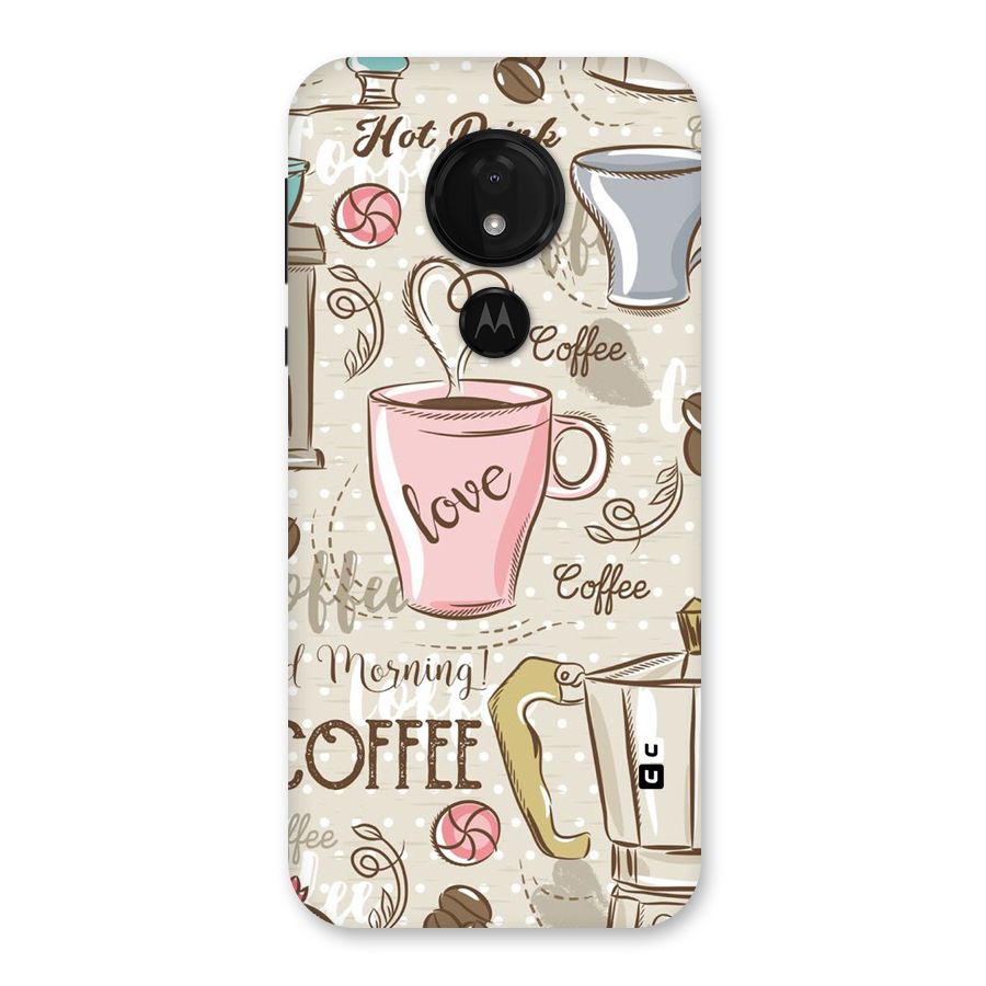 Love Coffee Design Back Case for Moto G7 Power