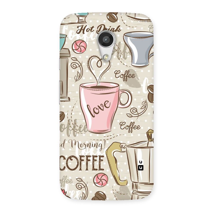 Love Coffee Design Back Case for Moto G 2nd Gen