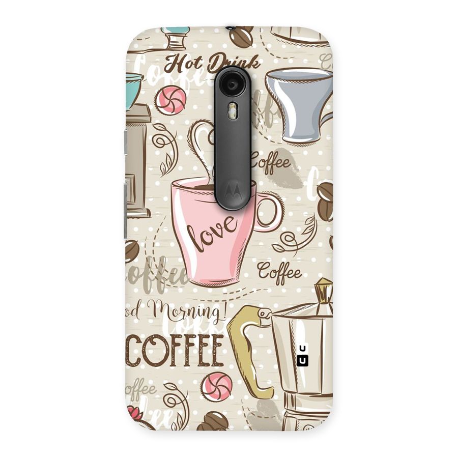 Love Coffee Design Back Case for Moto G Turbo