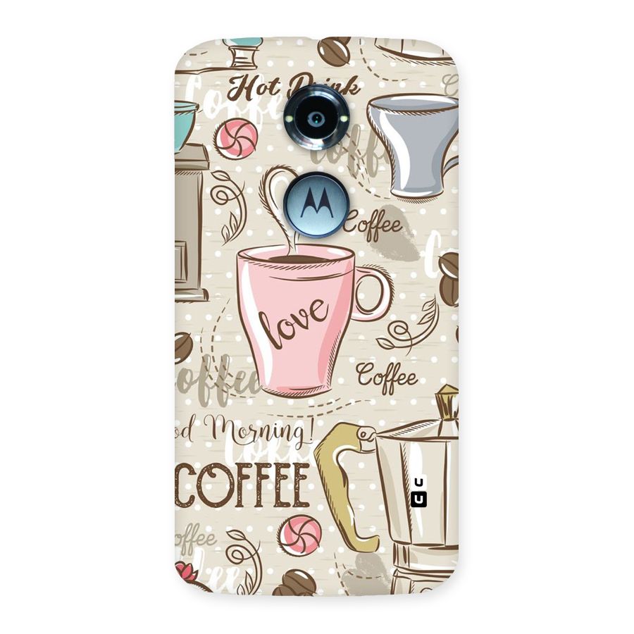 Love Coffee Design Back Case for Moto X 2nd Gen