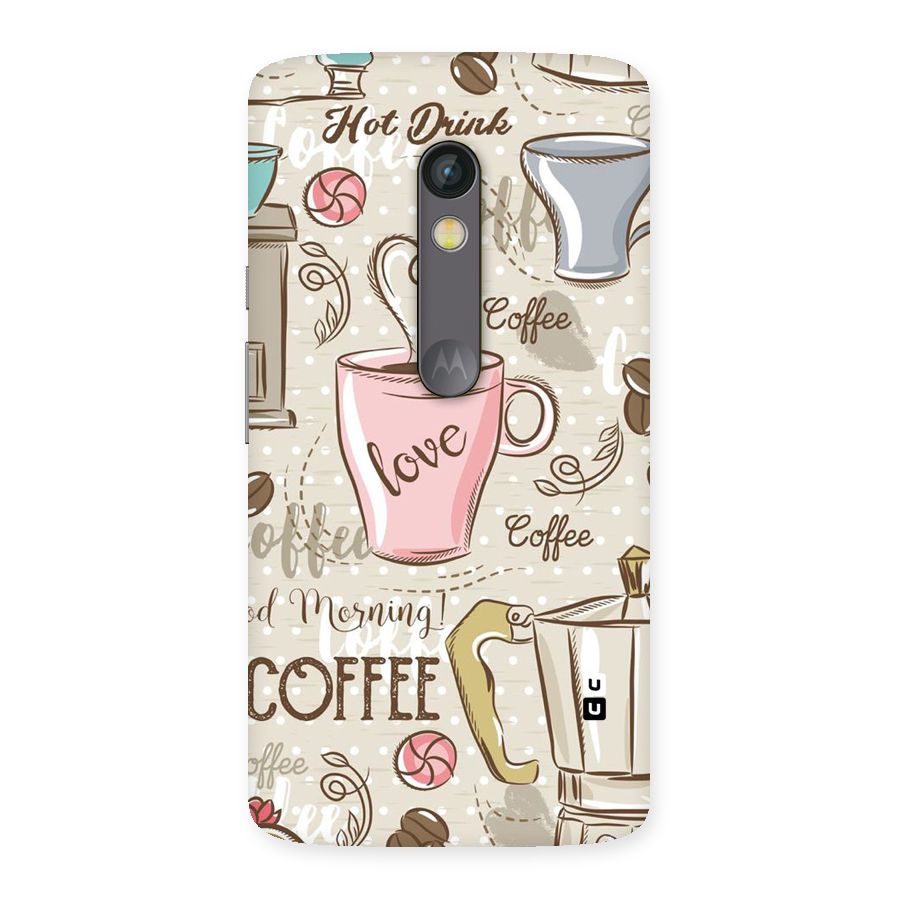 Love Coffee Design Back Case for Moto X Play