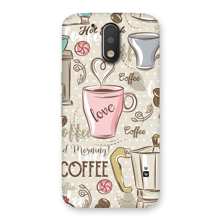 Love Coffee Design Back Case for Motorola Moto G4 Plus