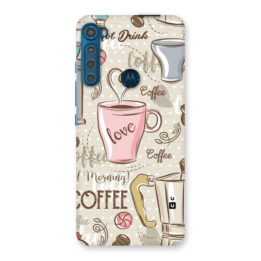 Love Coffee Design Back Case for Motorola One Fusion Plus