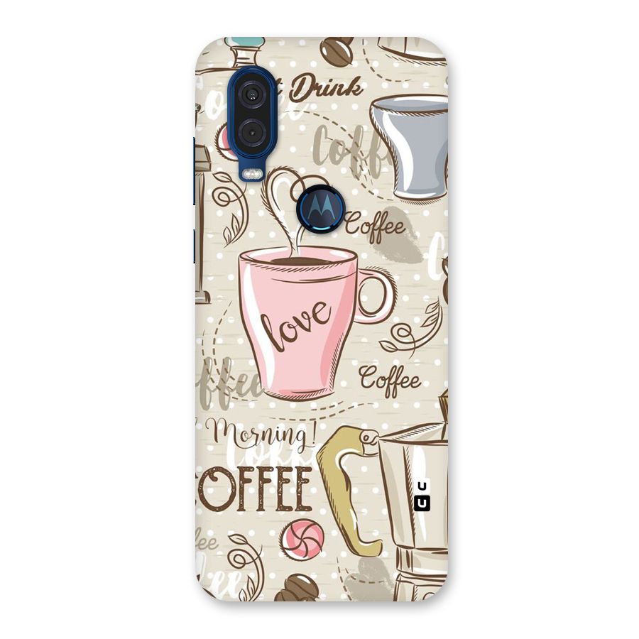 Love Coffee Design Back Case for Motorola One Vision