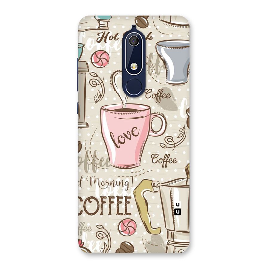 Love Coffee Design Back Case for Nokia 5.1