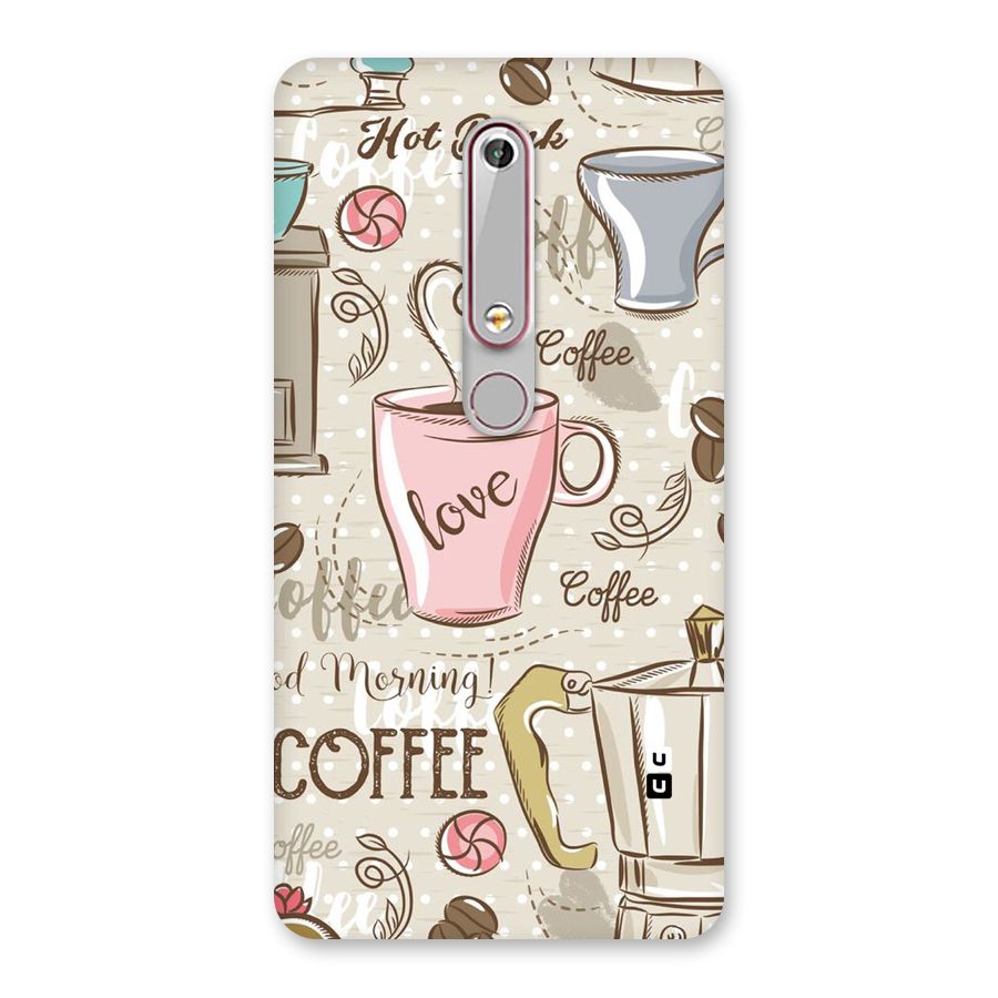 Love Coffee Design Back Case for Nokia 6.1
