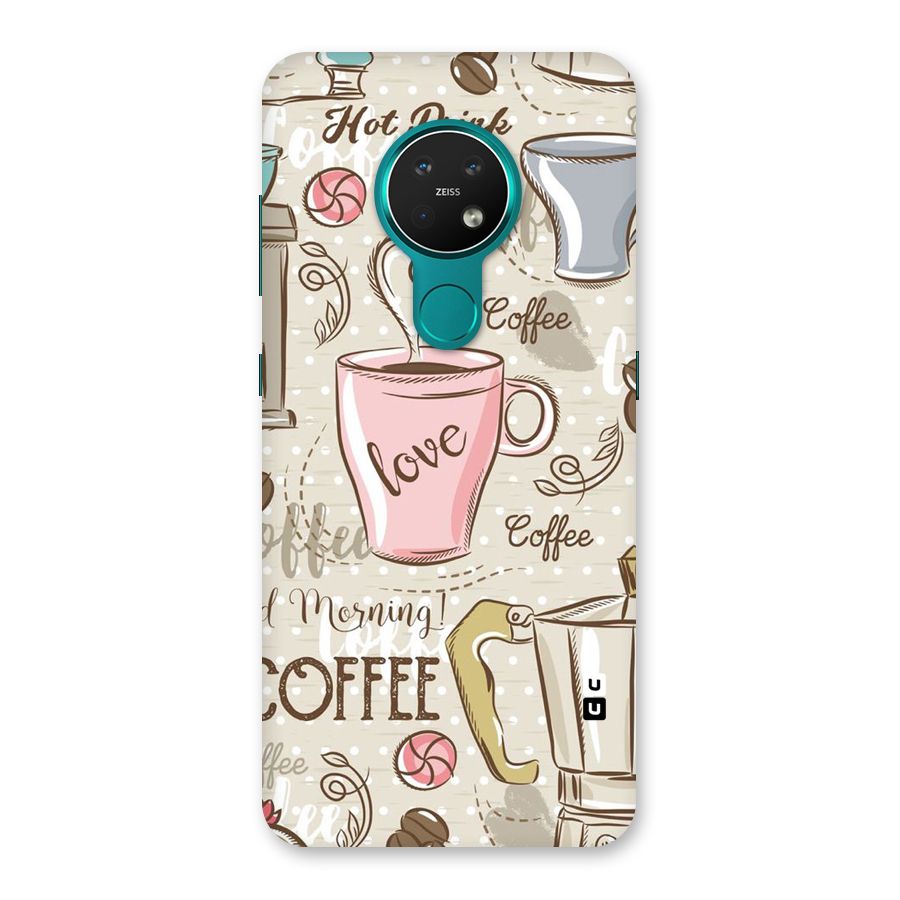 Love Coffee Design Back Case for Nokia 7.2