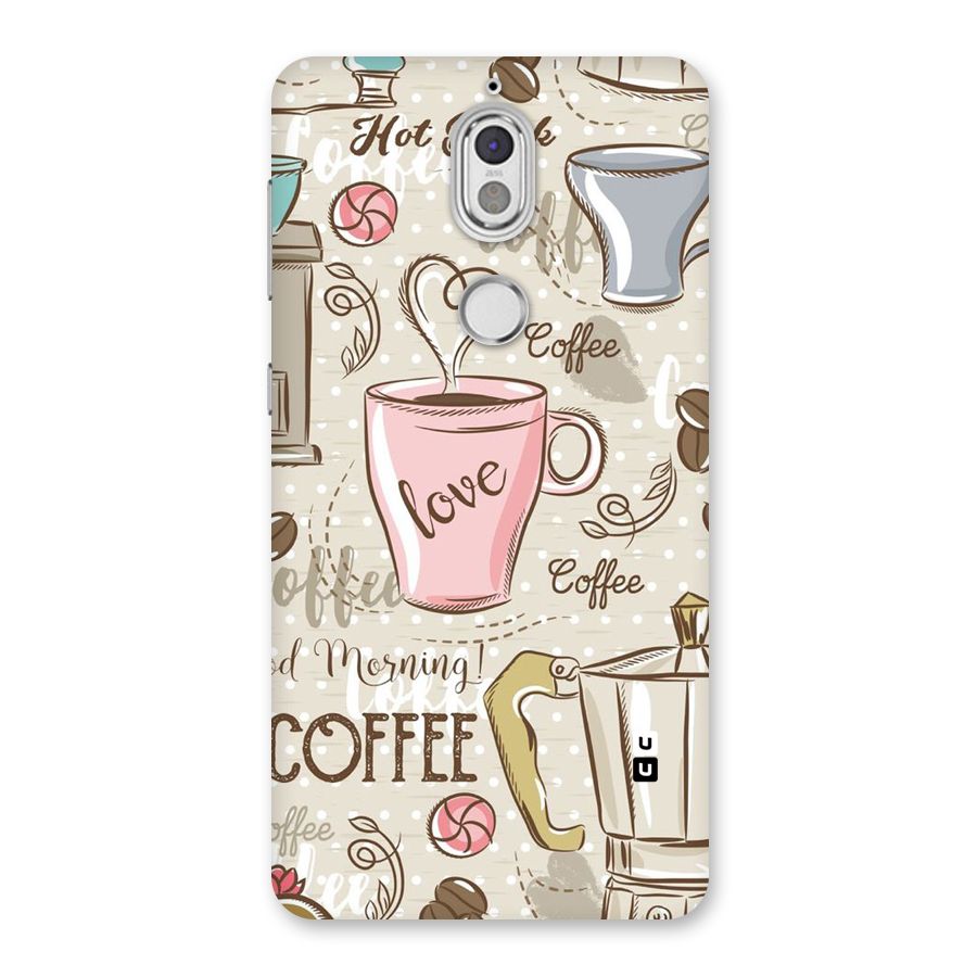 Love Coffee Design Back Case for Nokia 7