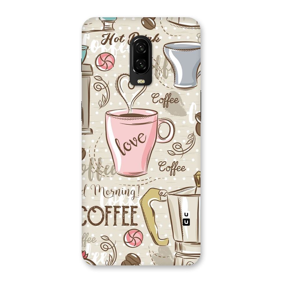 Love Coffee Design Back Case for OnePlus 6T
