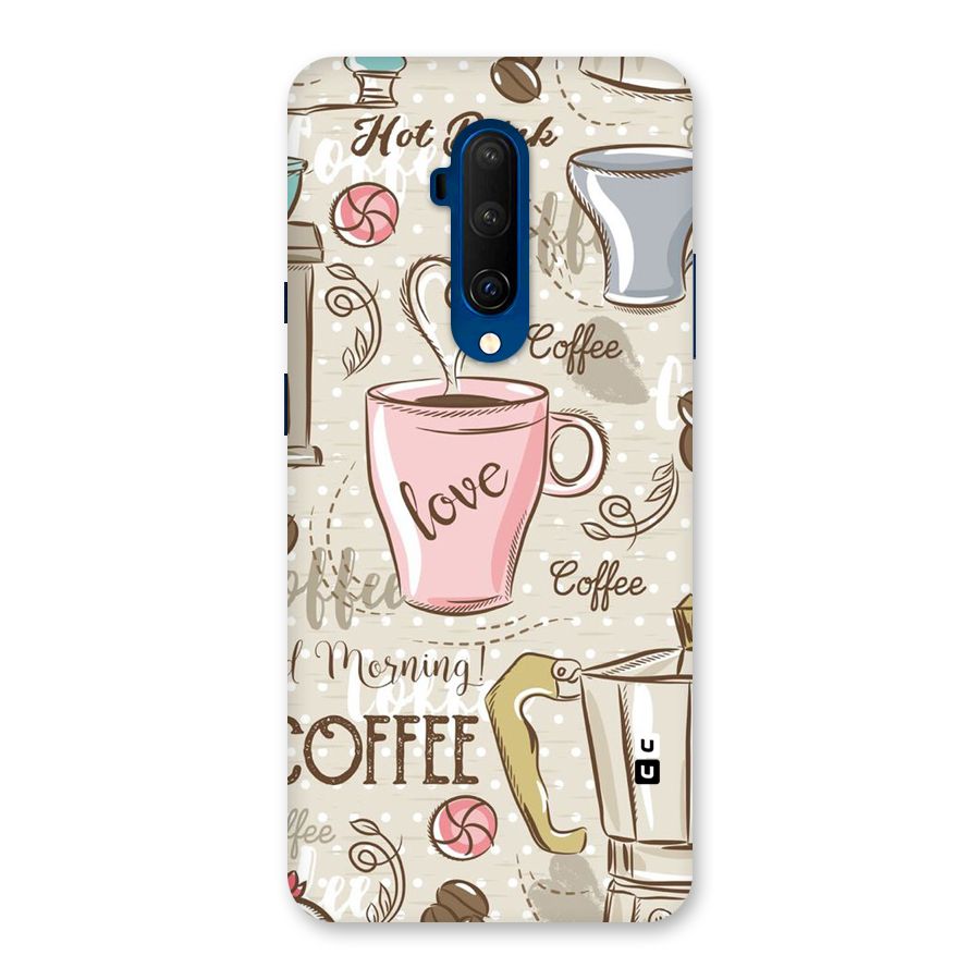 Love Coffee Design Back Case for OnePlus 7T Pro