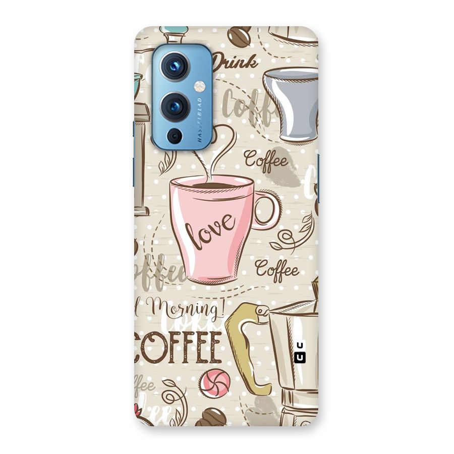 Love Coffee Design Back Case for OnePlus 9
