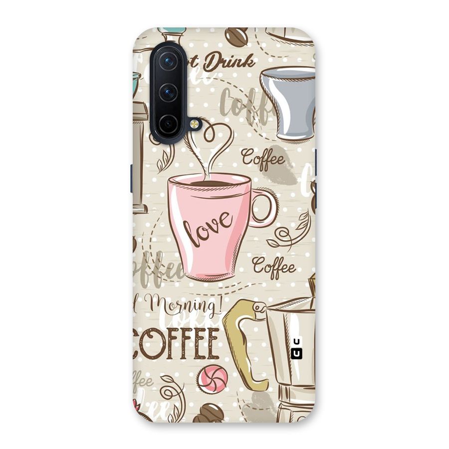 Love Coffee Design Back Case for OnePlus Nord CE 5G