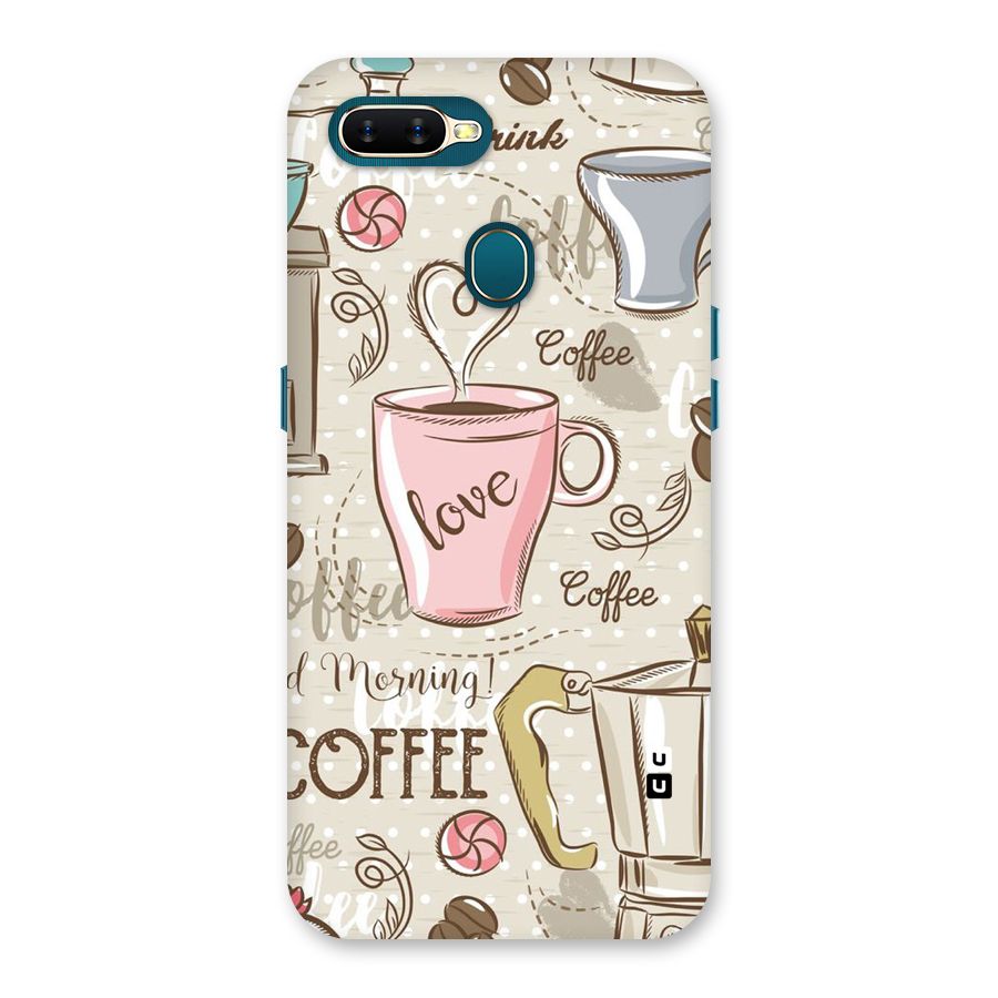 Love Coffee Design Back Case for Oppo A11k