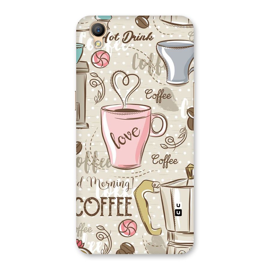 Love Coffee Design Back Case for Oppo A37