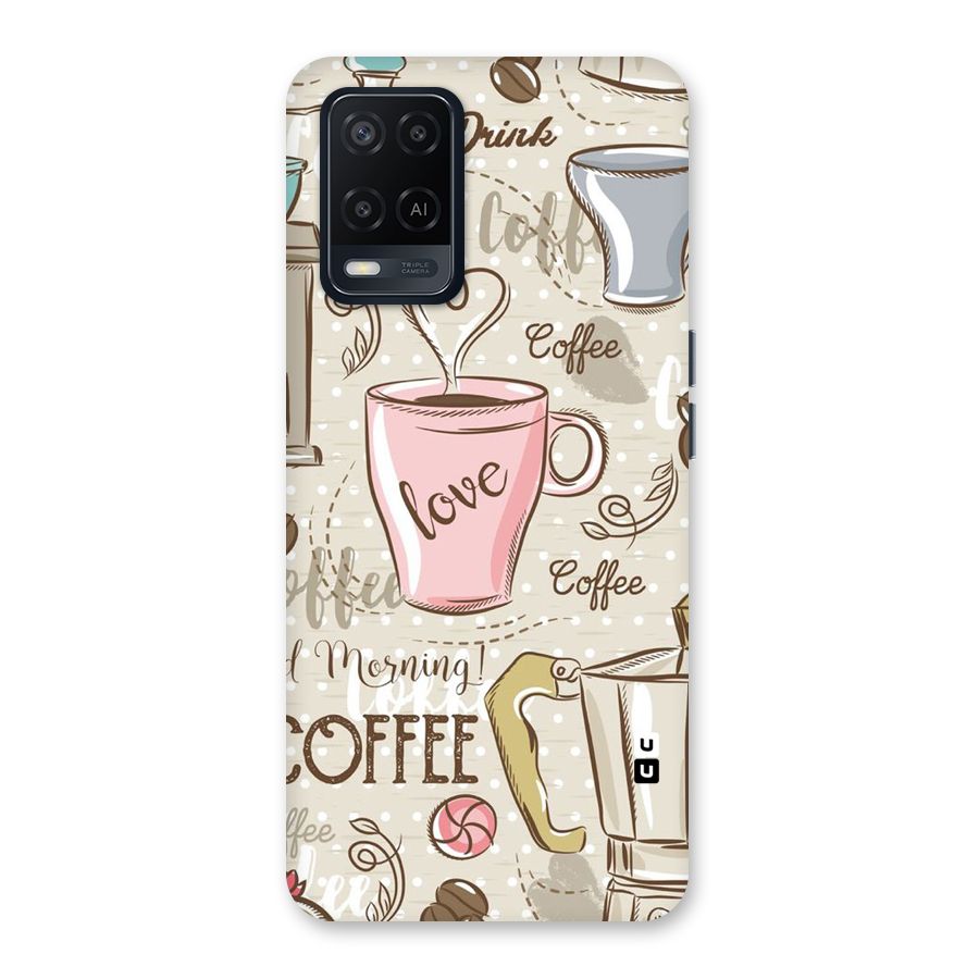 Love Coffee Design Back Case for Oppo A54