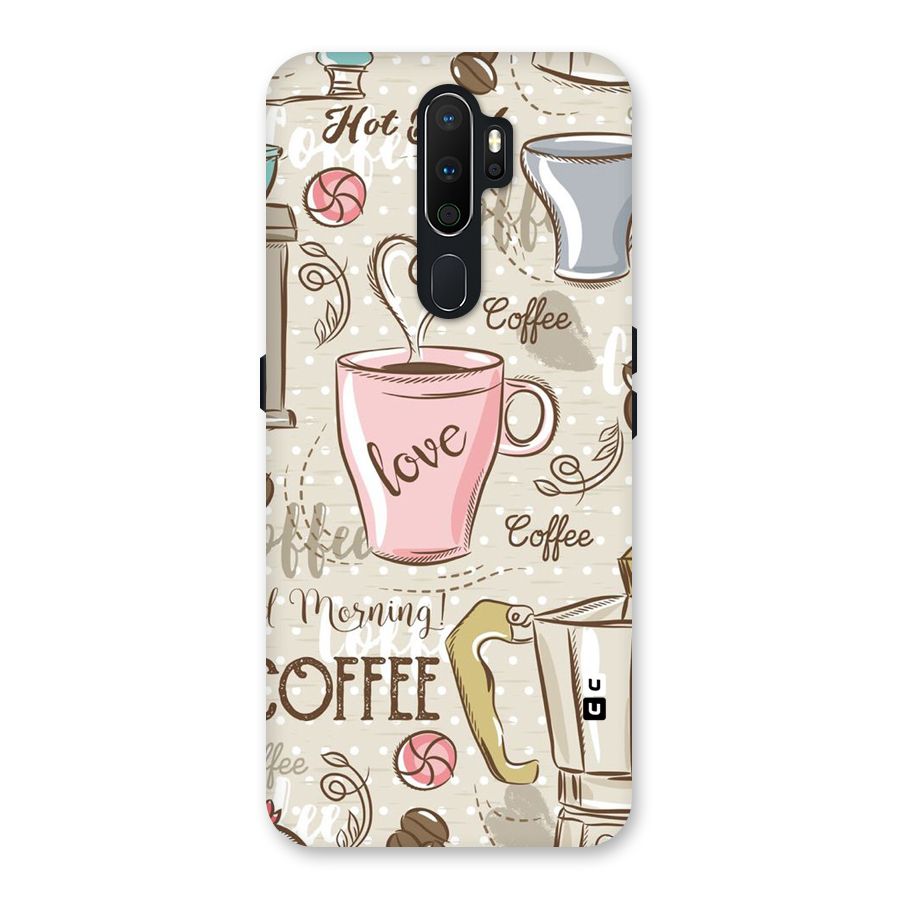 Love Coffee Design Back Case for Oppo A5 (2020)
