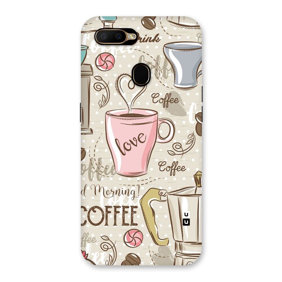 Love Coffee Design Back Case for Oppo A5s