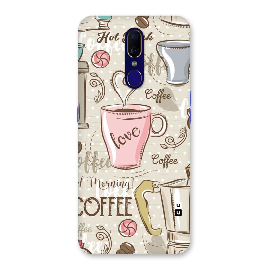 Love Coffee Design Back Case for Oppo A9