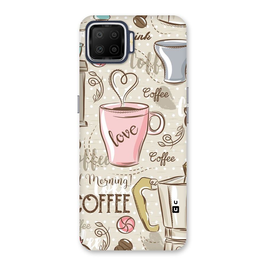 Love Coffee Design Back Case for Oppo F17