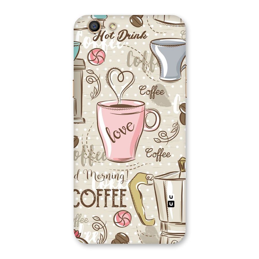 Love Coffee Design Back Case for Oppo F3
