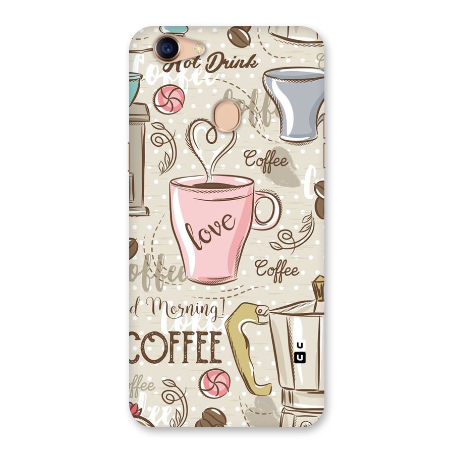 Love Coffee Design Back Case for Oppo F5