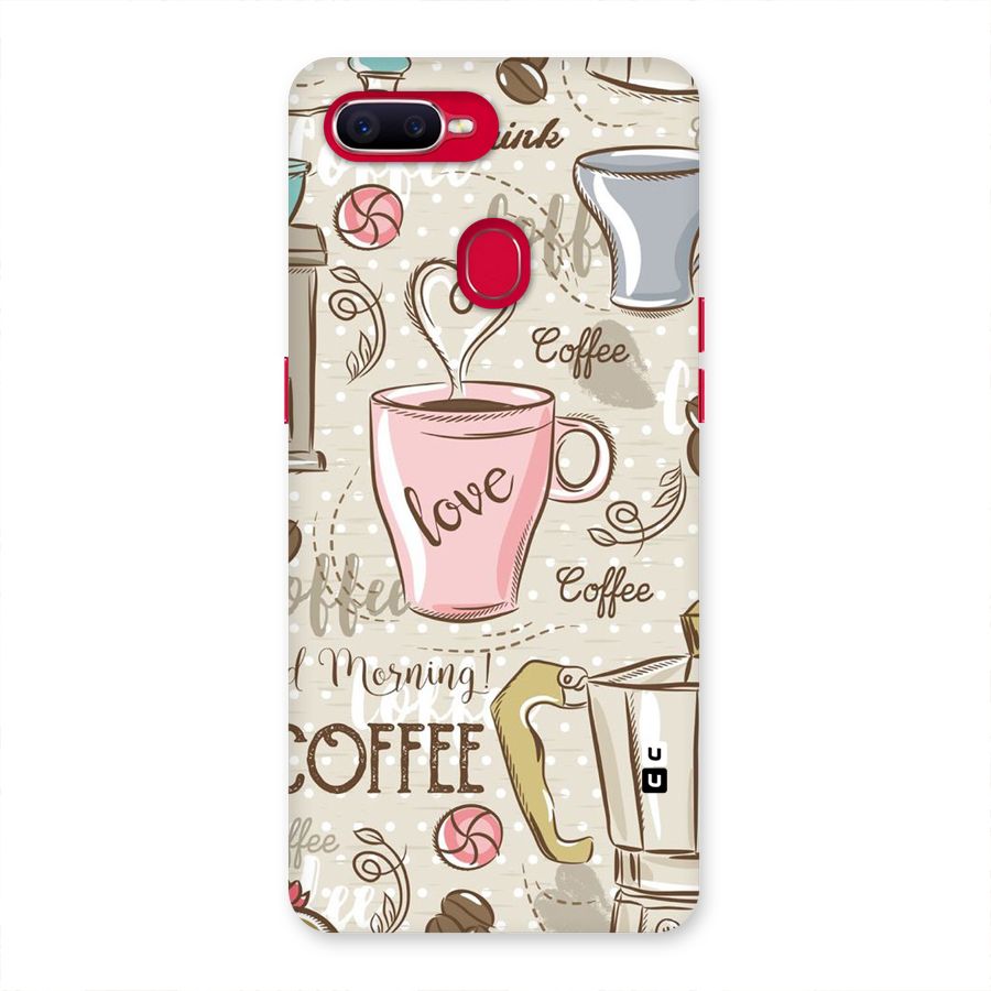 Love Coffee Design Back Case for Oppo F9 Pro