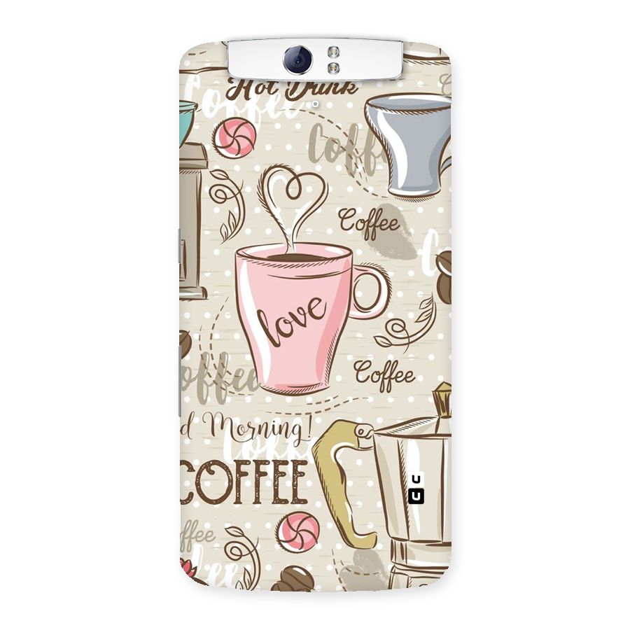 Love Coffee Design Back Case for Oppo N1