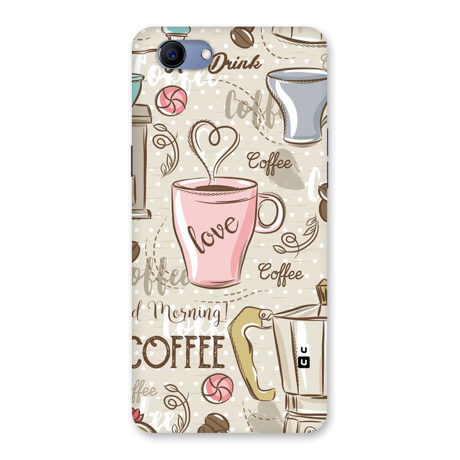 Love Coffee Design Back Case for Oppo Realme 1