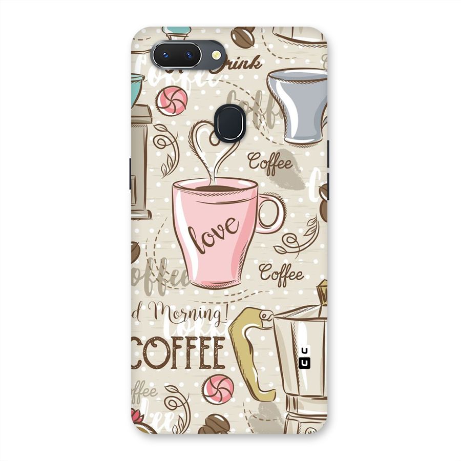 Love Coffee Design Back Case for Oppo Realme 2