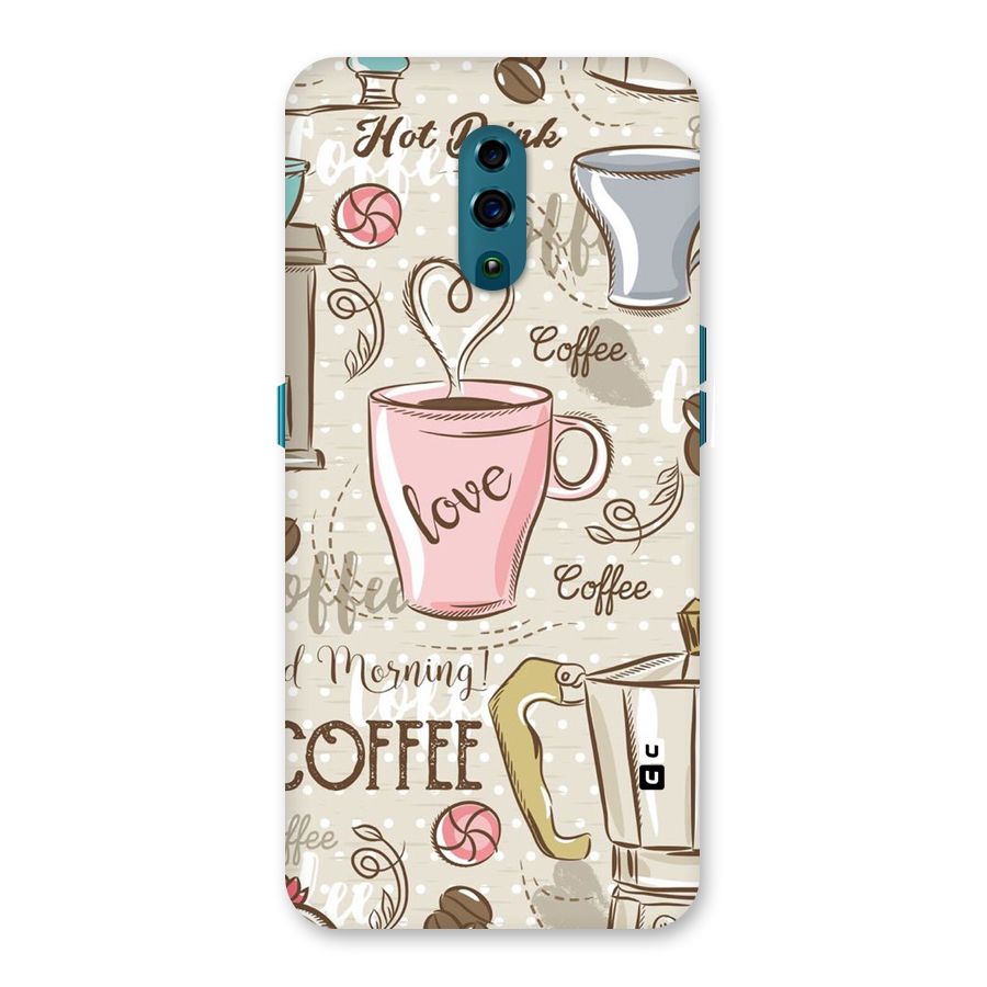 Love Coffee Design Back Case for Oppo Reno