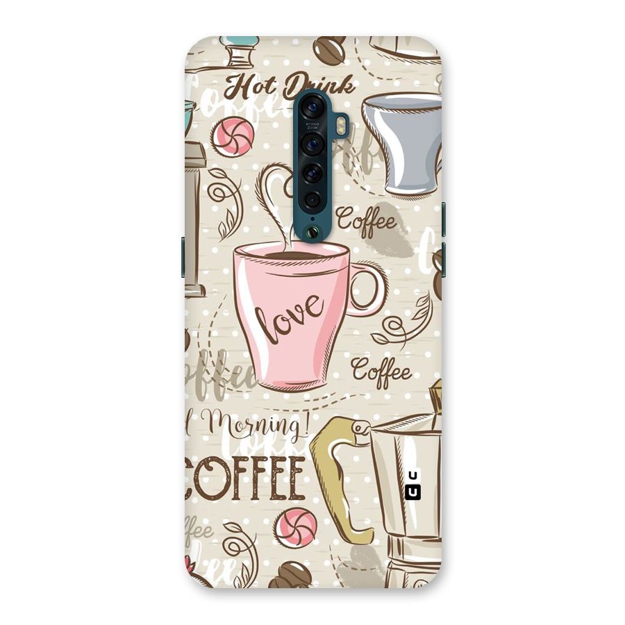 Love Coffee Design Back Case for Oppo Reno2