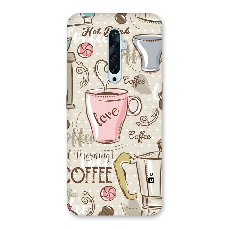 Love Coffee Design Back Case for Oppo Reno2 F