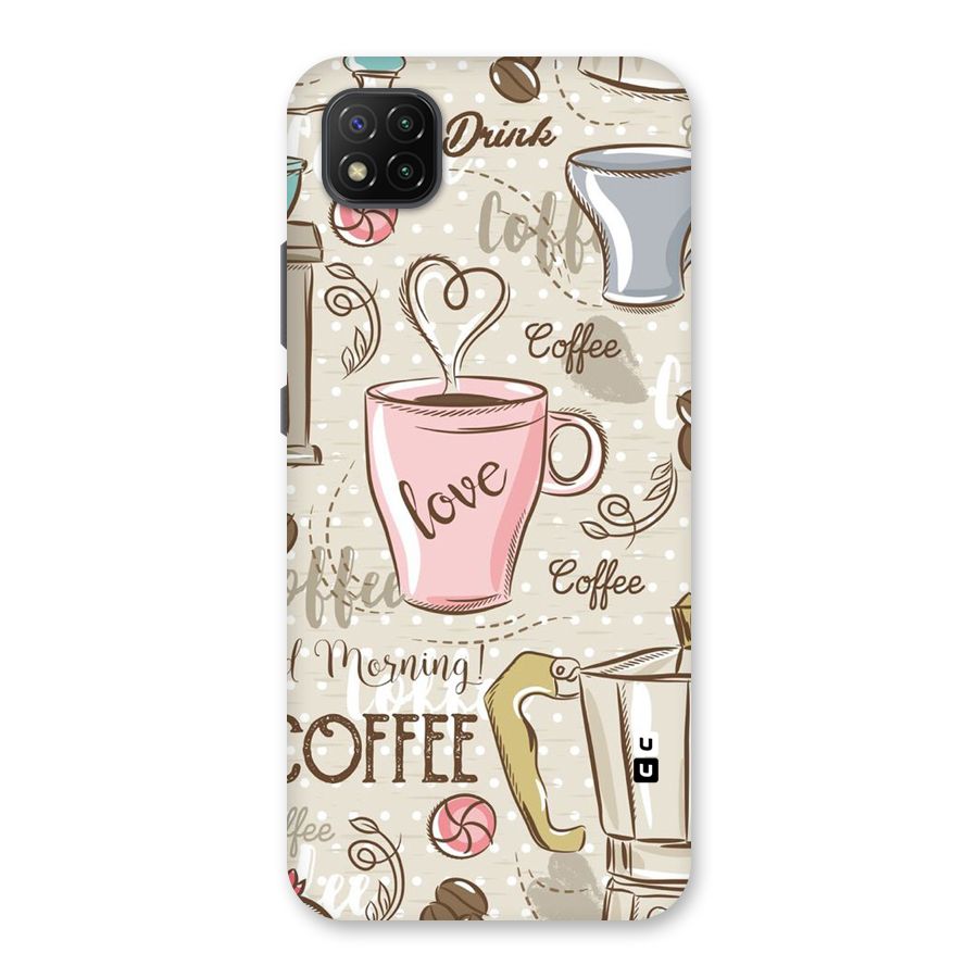 Love Coffee Design Back Case for Poco C3