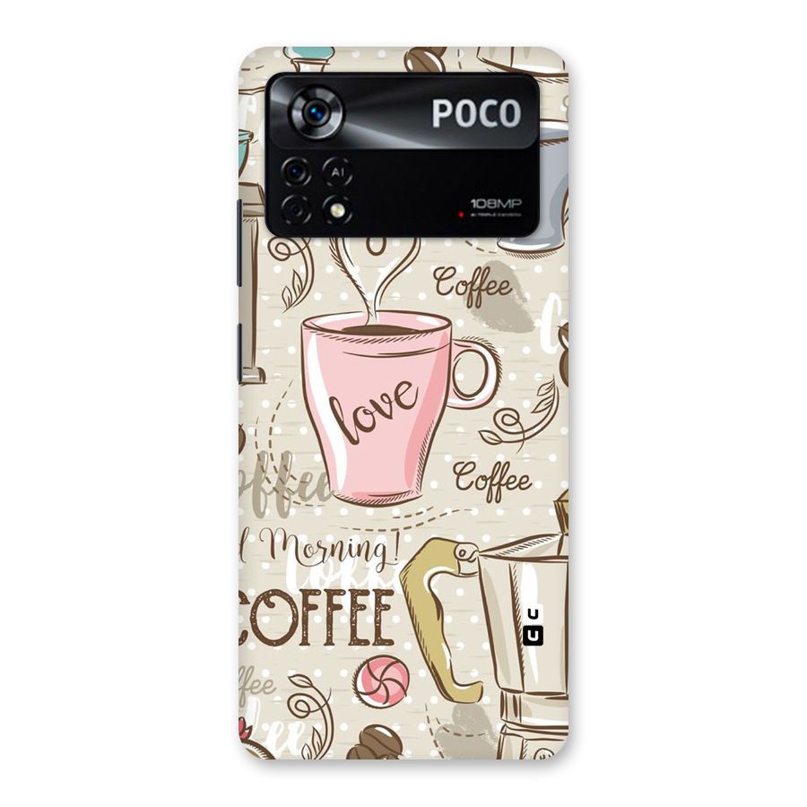 Love Coffee Design Back Case for Poco X4 Pro 5G