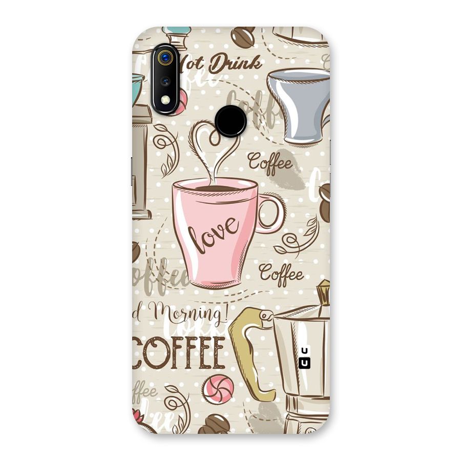 Love Coffee Design Back Case for Realme 3