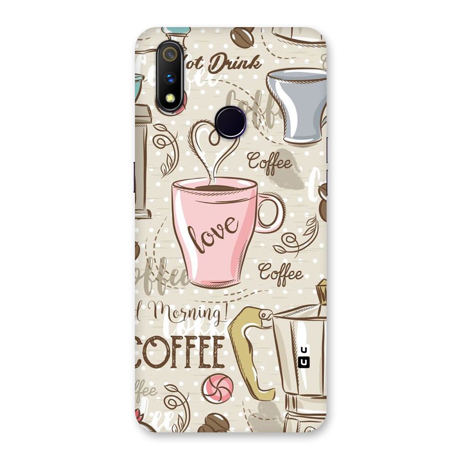 Love Coffee Design Back Case for Realme 3 Pro