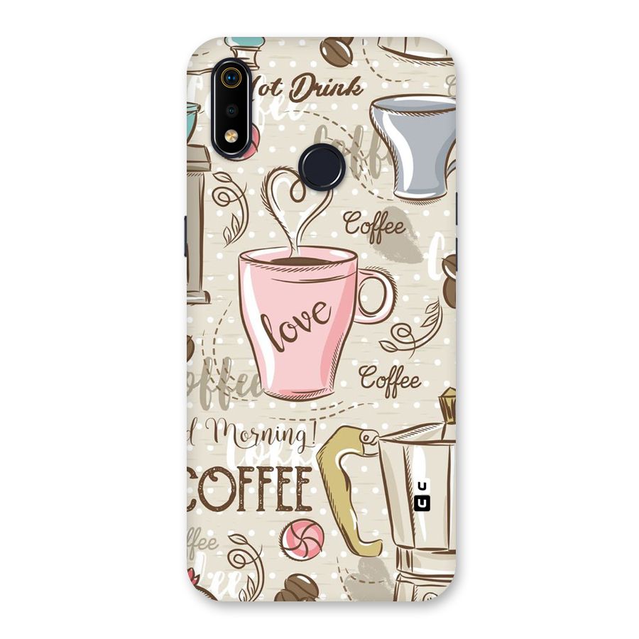 Love Coffee Design Back Case for Realme 3i