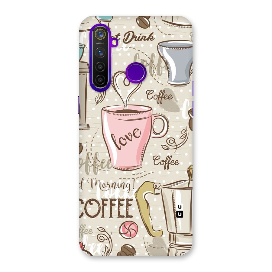 Love Coffee Design Back Case for Realme 5 Pro