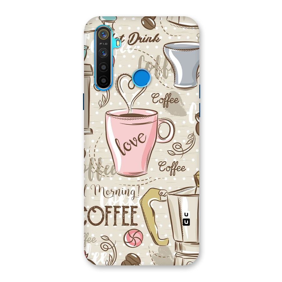 Love Coffee Design Back Case for Realme 5s