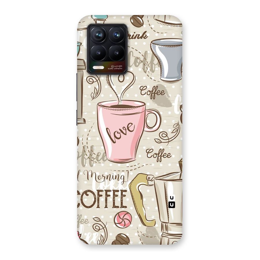 Love Coffee Design Back Case for Realme 8