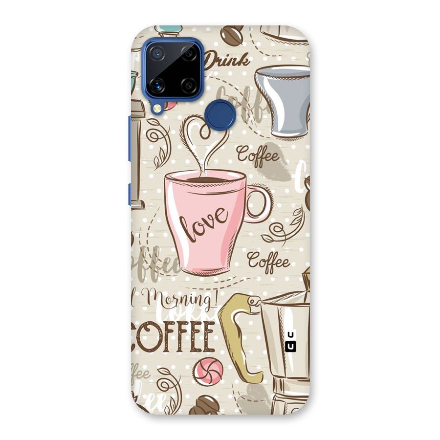 Love Coffee Design Back Case for Realme C15