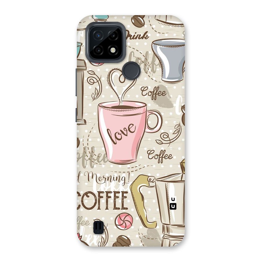 Love Coffee Design Back Case for Realme C21