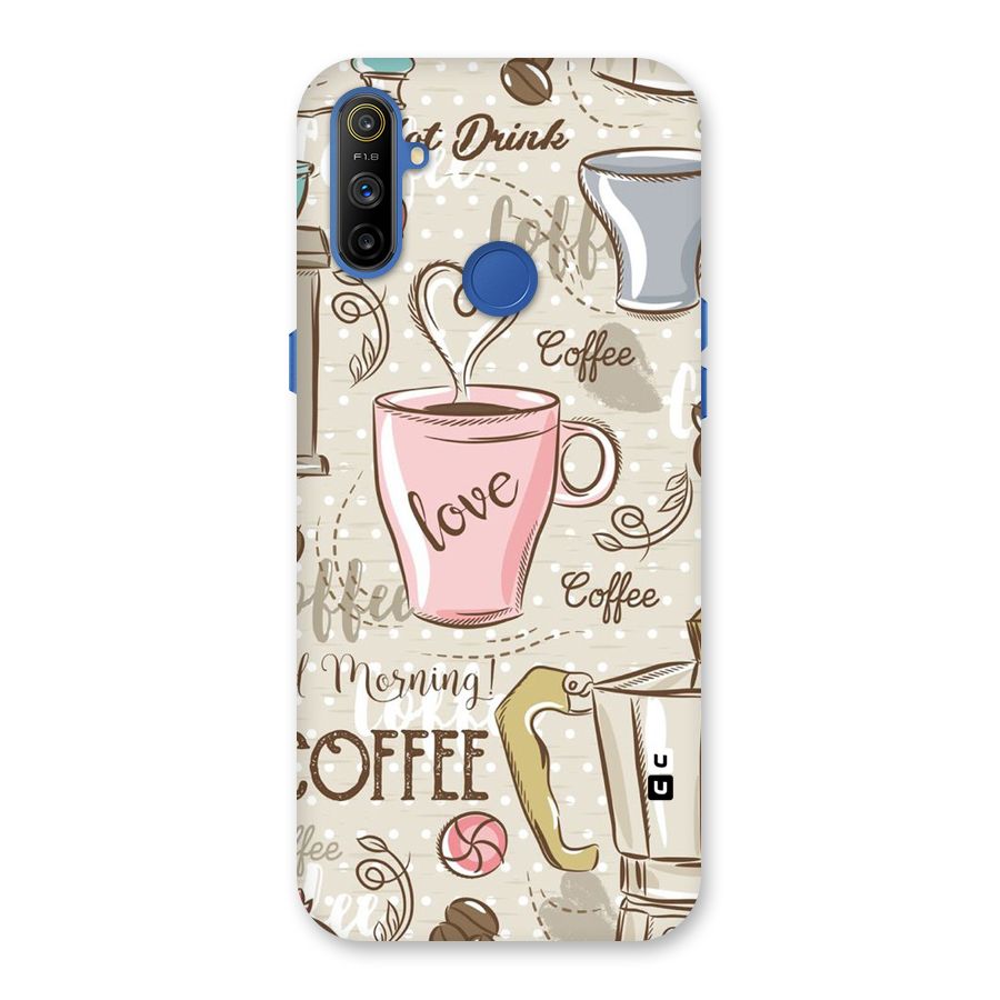 Love Coffee Design Back Case for Realme Narzo 10A