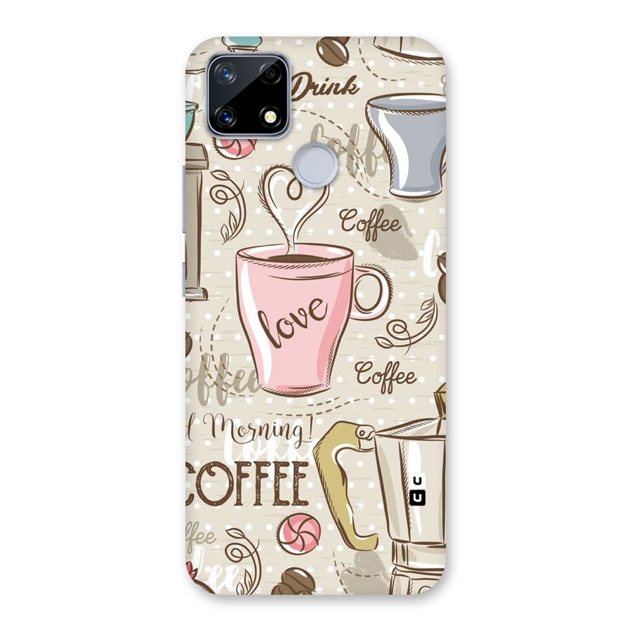 Love Coffee Design Back Case for Realme Narzo 20